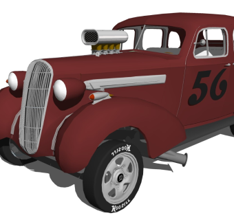 超精细汽车模型 别克 1936 buick gasser_SU2015